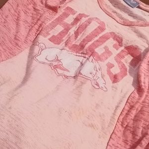 Arkansas razorbacks half sleeve shirt